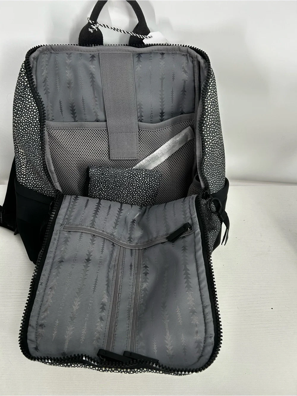 THACKER New York Black Unique Neoprene Book Backpack - New With Tags